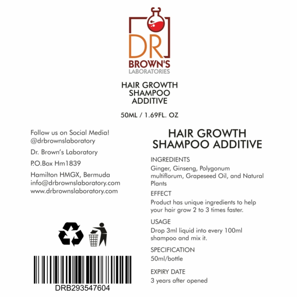 Hair Growth Shampoo Additive