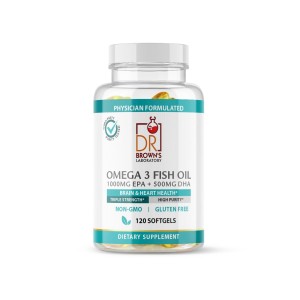 OMEGA 3 Fish Oil Softgels- Triple Strength  (60 Day Supply)