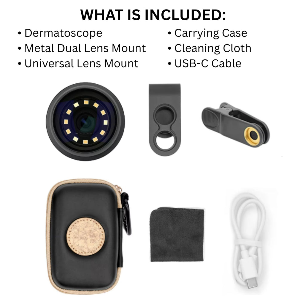 10X Electric Magnifying Camera Dermatoscope for Scalp and Hair Loss Detection - Polarized