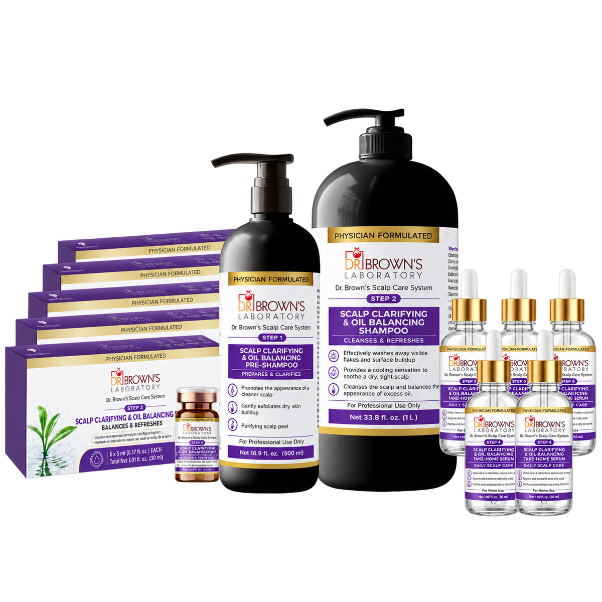Scalp Clarifying & Oil Balancing with vial – Clinical Professional Bundle