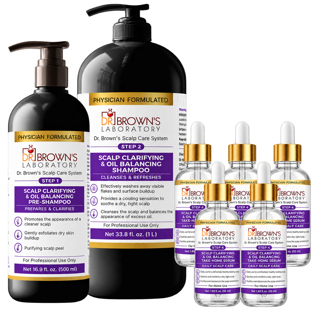 Scalp Clarifying & Oil Balancing without vial– Stylist/Barber Professional Bundle