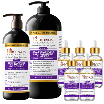 Scalp Clarifying & Oil Balancing without vial– Stylist/Barber Professional Bundle