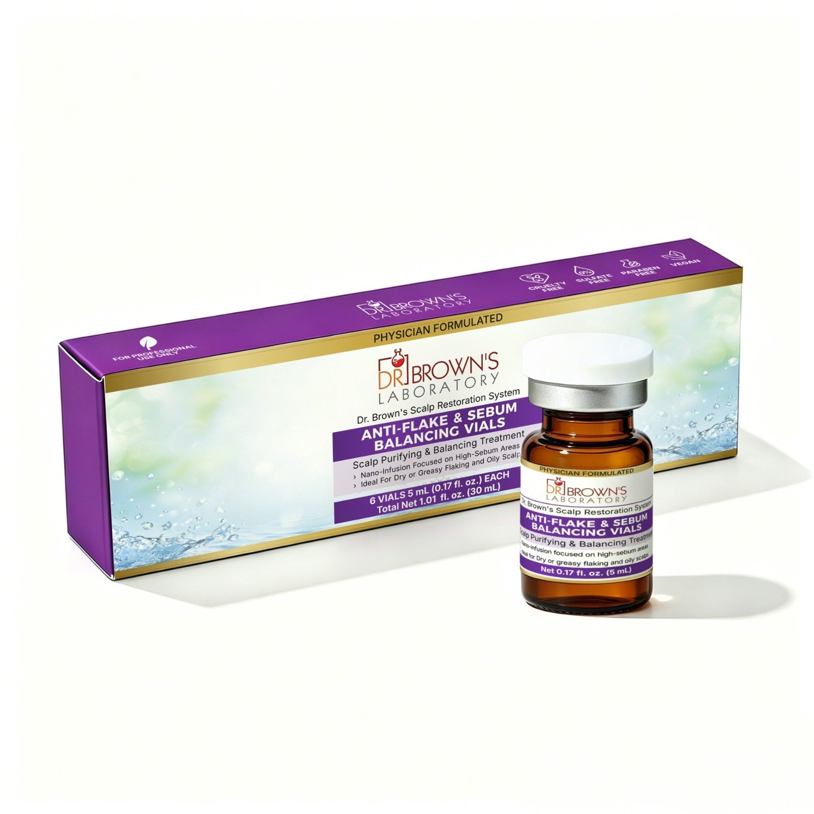 ANTI-FLAKE & SEBUM BALANCING Vials " Professional Use" 5ml*6 pcs one box